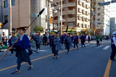 日光社参行列（鳩ヶ谷宿コース）／長槍衆・鉄砲衆・弓衆・持槍・立傘・挟箱